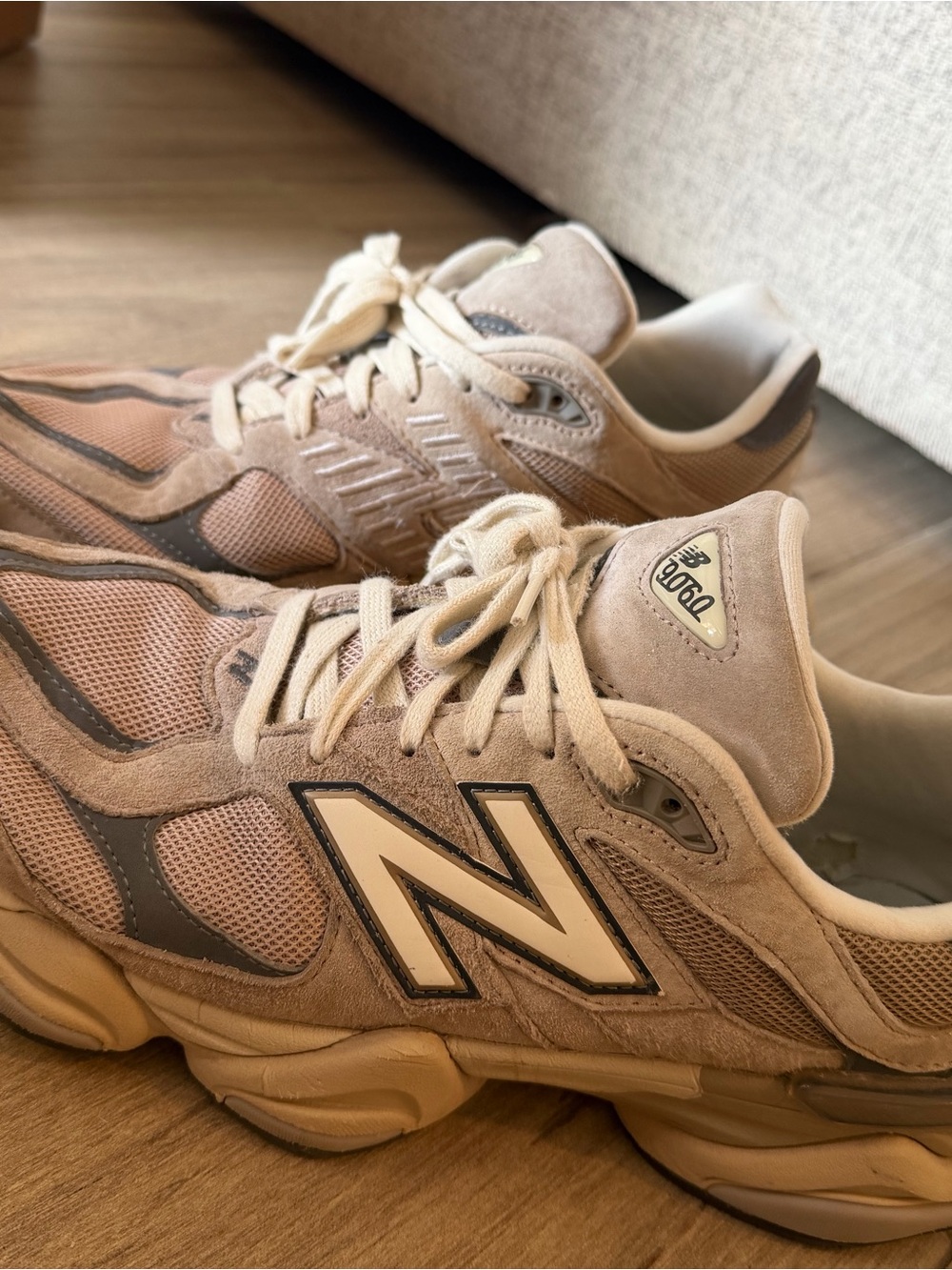 New Balance Cream and Taupe 9060 Interior Label Detail